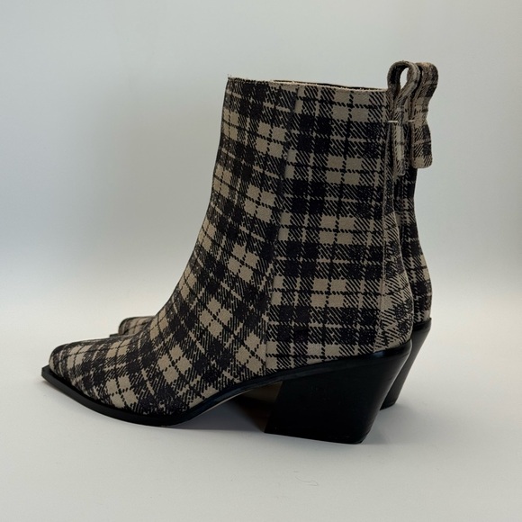 SANCTUARY Yes Girl Checked-Plaid Suede Booties Size 8M - Picture 16 of 16